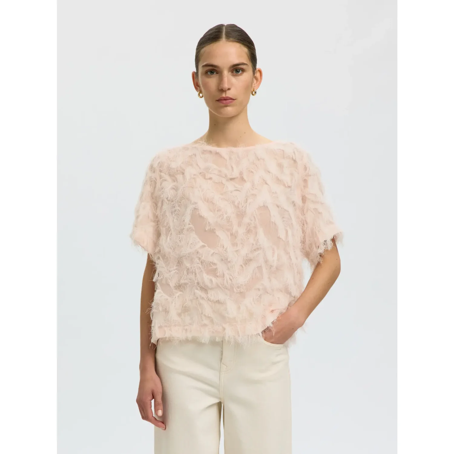 Selected Women SLFMyline Rafel Top Licht Roze - Afbeelding 2