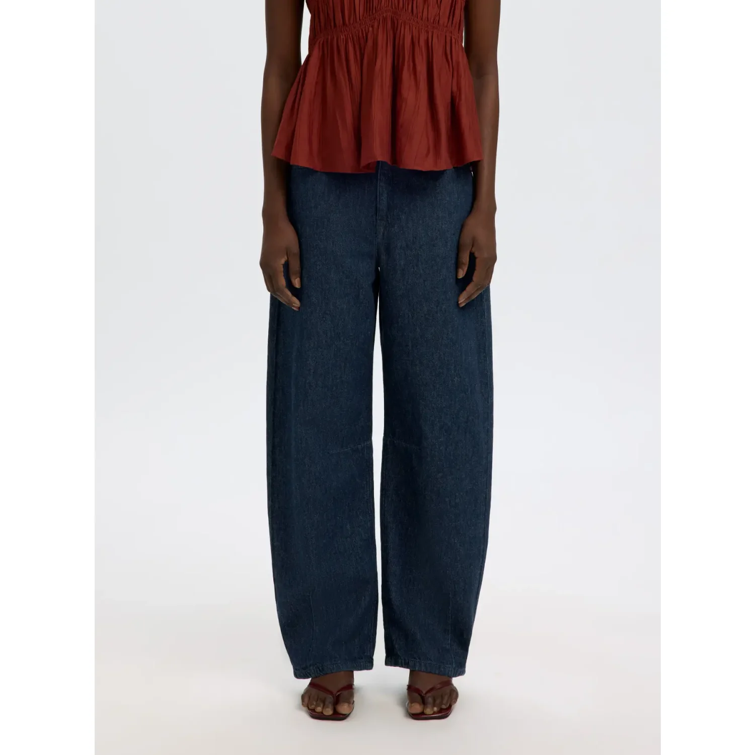 Selected SLFLoose Barrel Hanny MS Jeans Donker Blauw - Afbeelding 7