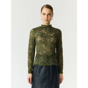 YAS Lacey LS Top Noos Port Sphagnum Groen