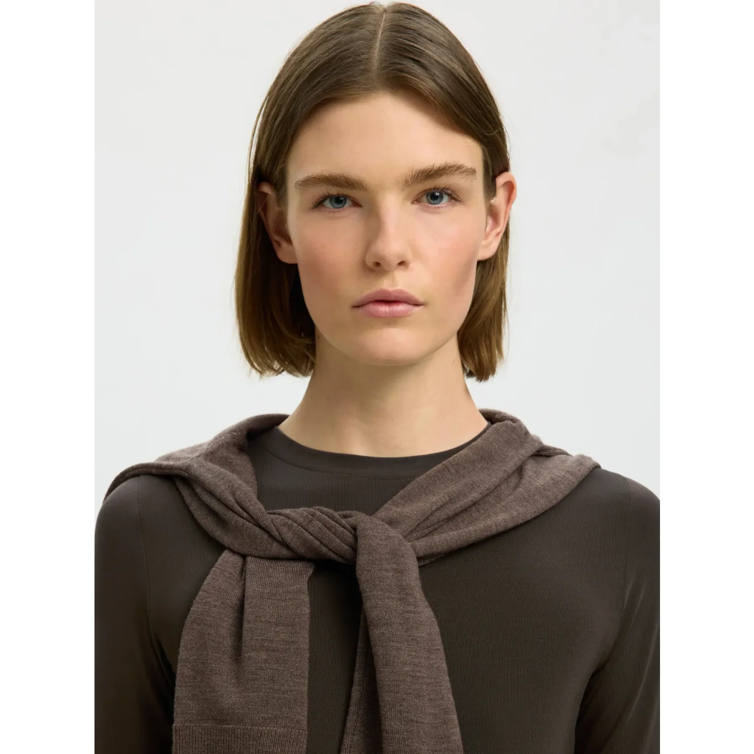 Selected SLWManja LS O-Neck Top Bruin