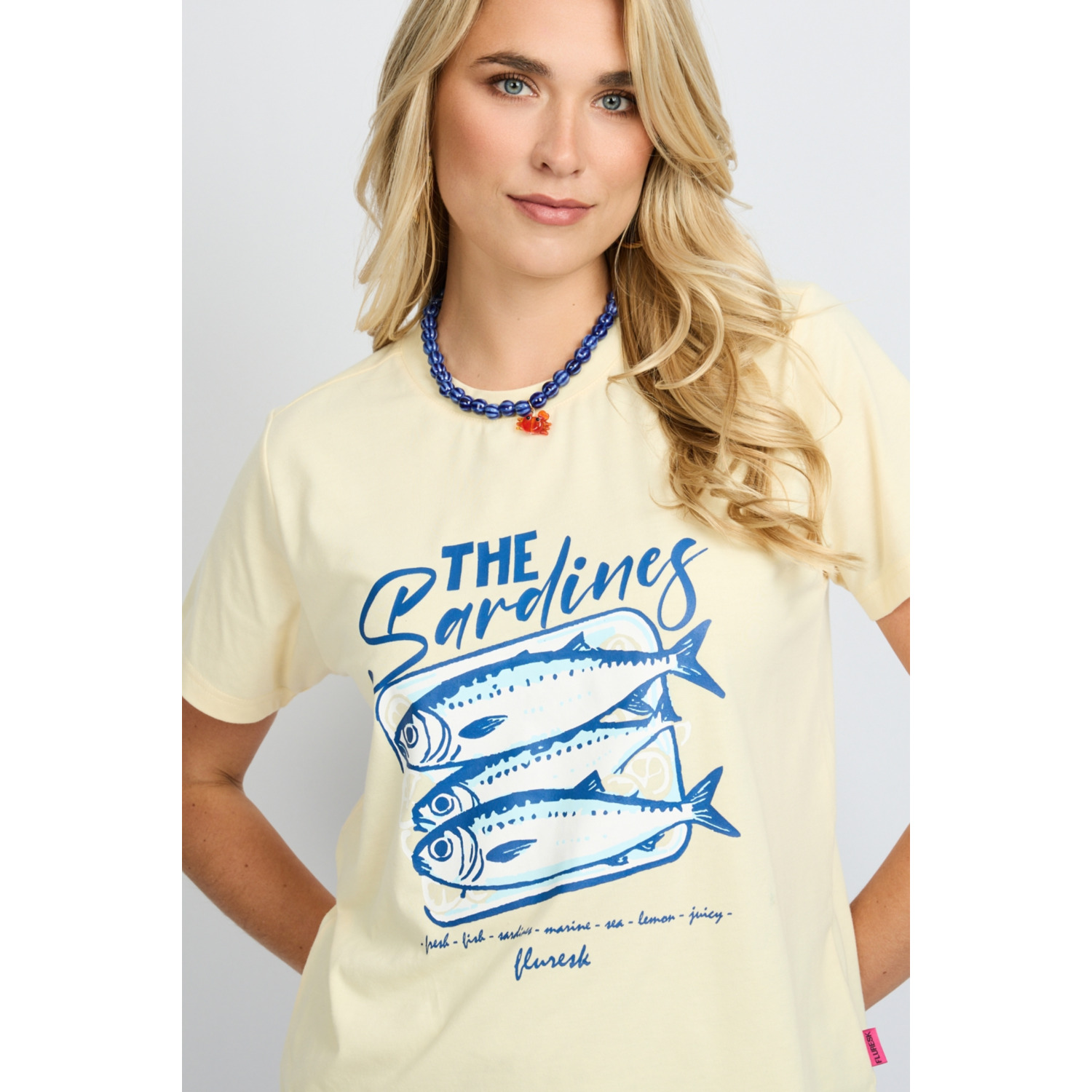 Fluresk Lianet Sardines T-Shirt Geel - Afbeelding 2