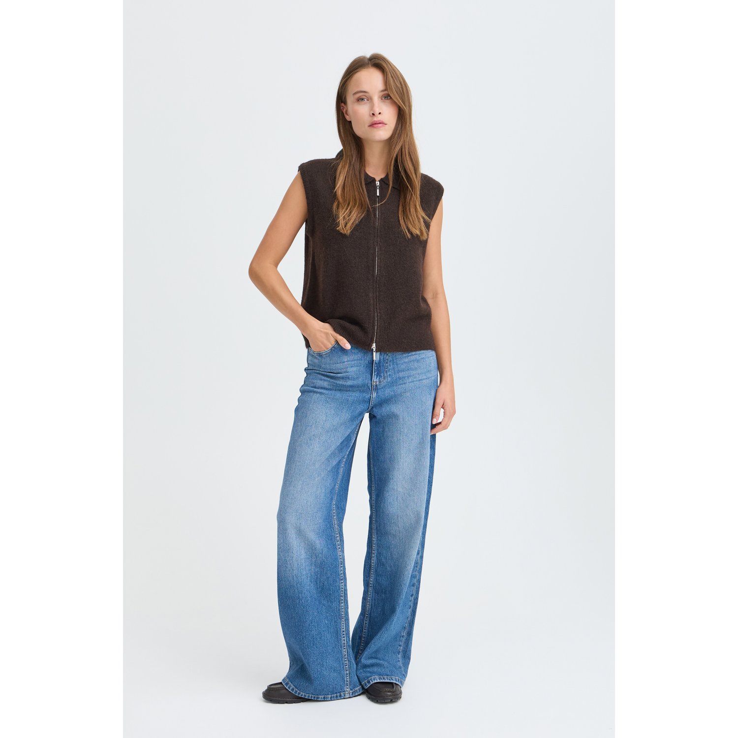 B.young BYOmea Zipper Pullover Java Melange - Afbeelding 3