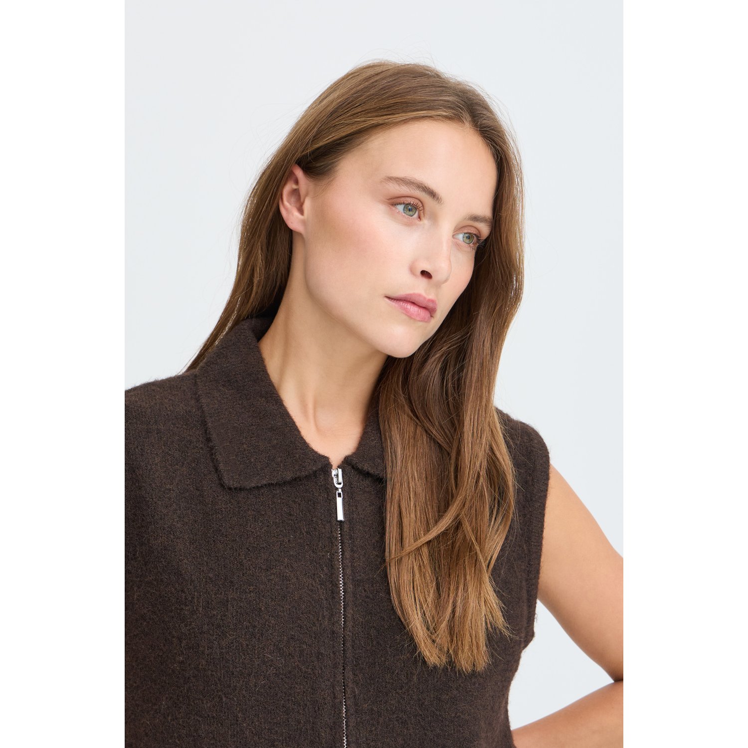 B.young BYOmea Zipper Pullover Java Melange - Afbeelding 4