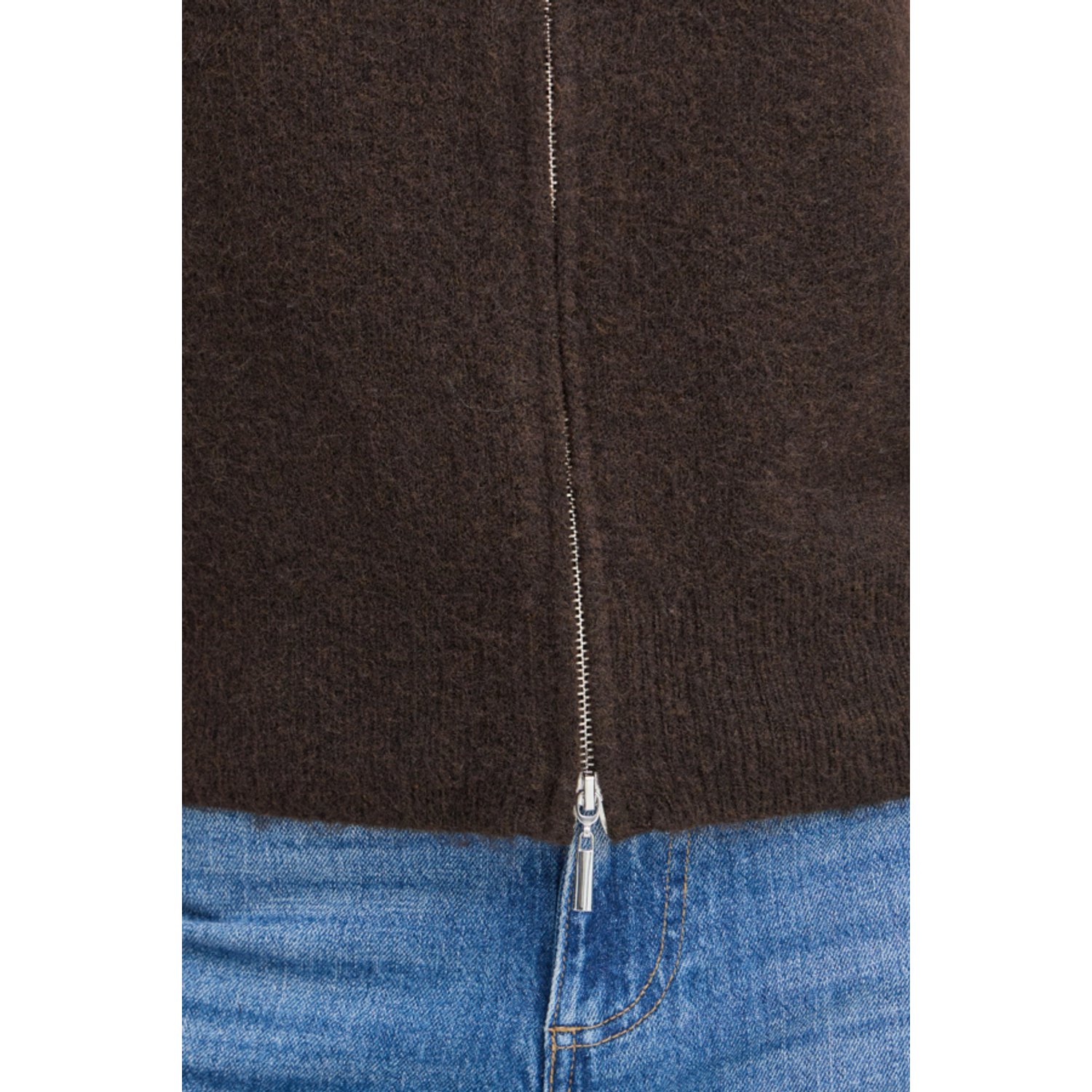 B.young BYOmea Zipper Pullover Java Melange - Afbeelding 5