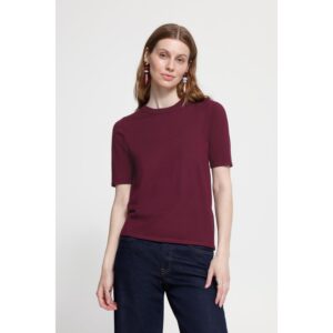 ICHI IHLuls O-Neck SS Top Rhododendron