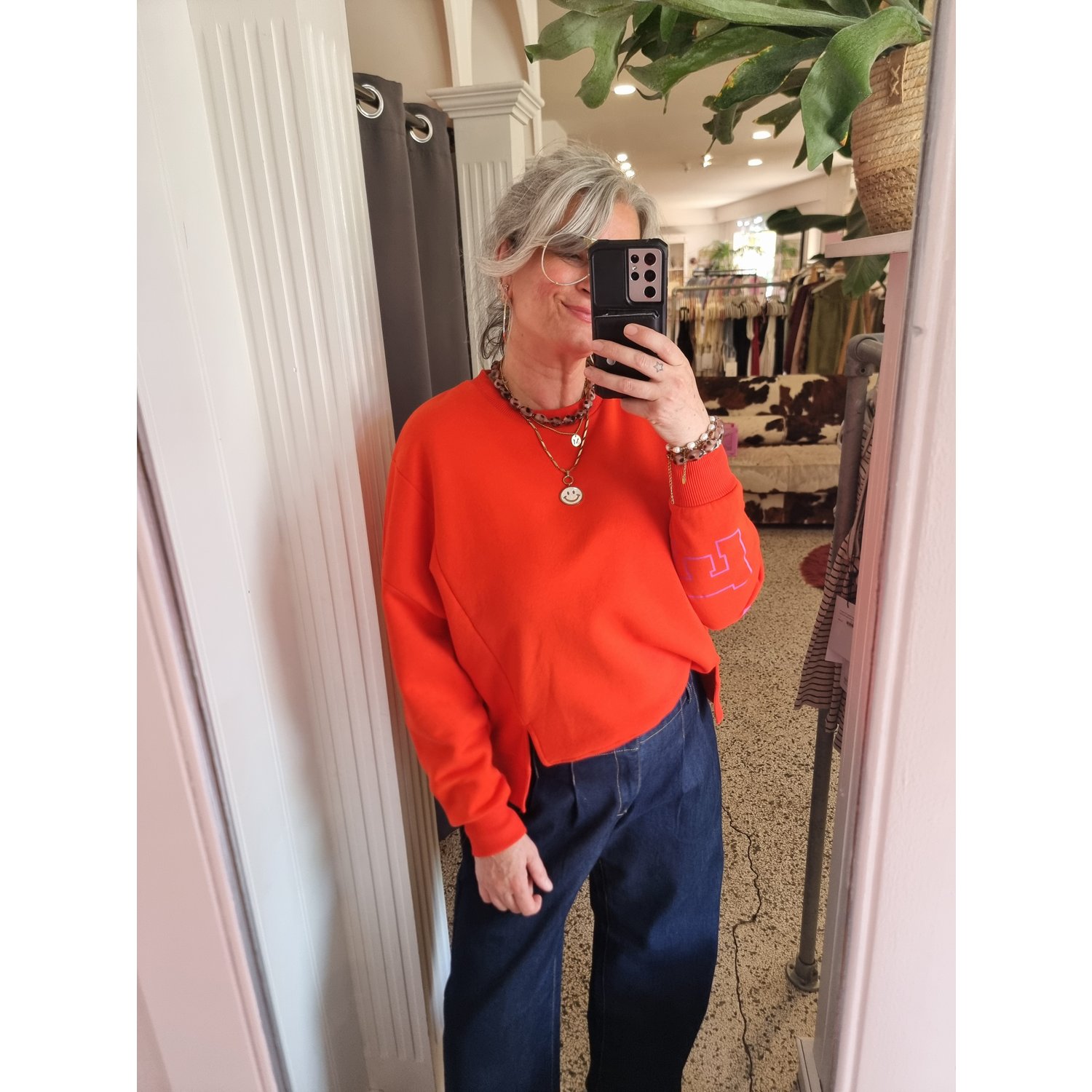 Culture CUangela Charlie Sweater Rood