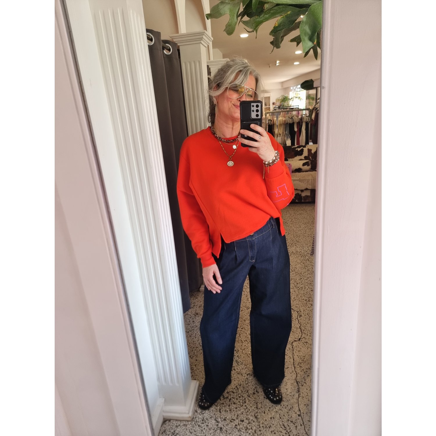 Culture CUangela Charlie Sweater Rood - Afbeelding 8