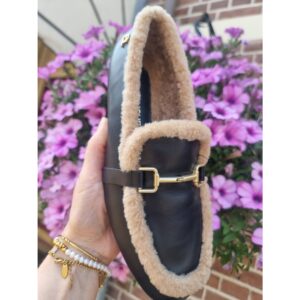Babouche Loki Schapenvacht Loafer Zwart