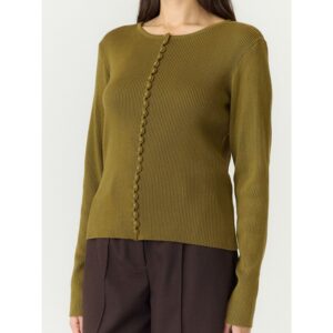 YAS YASSiana LS Knit Pullover Fir Green