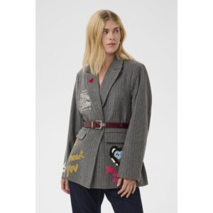Culture CYKayla Blazer Grey Pinstripe