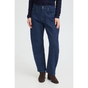 Pulz PZAnni HW Barrel Jeans Un-Washed Denim