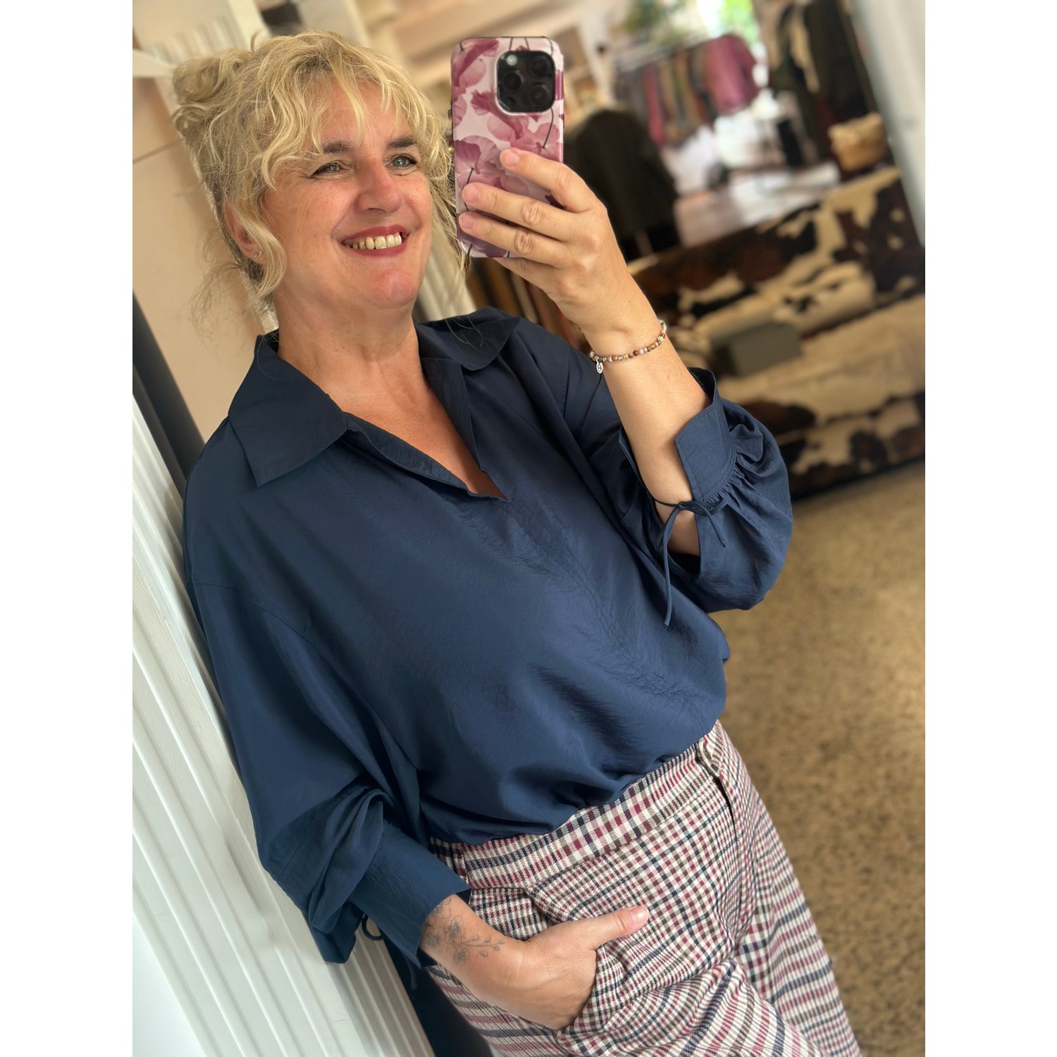 ICHI IHLuba SH Blouse Total Eclipse