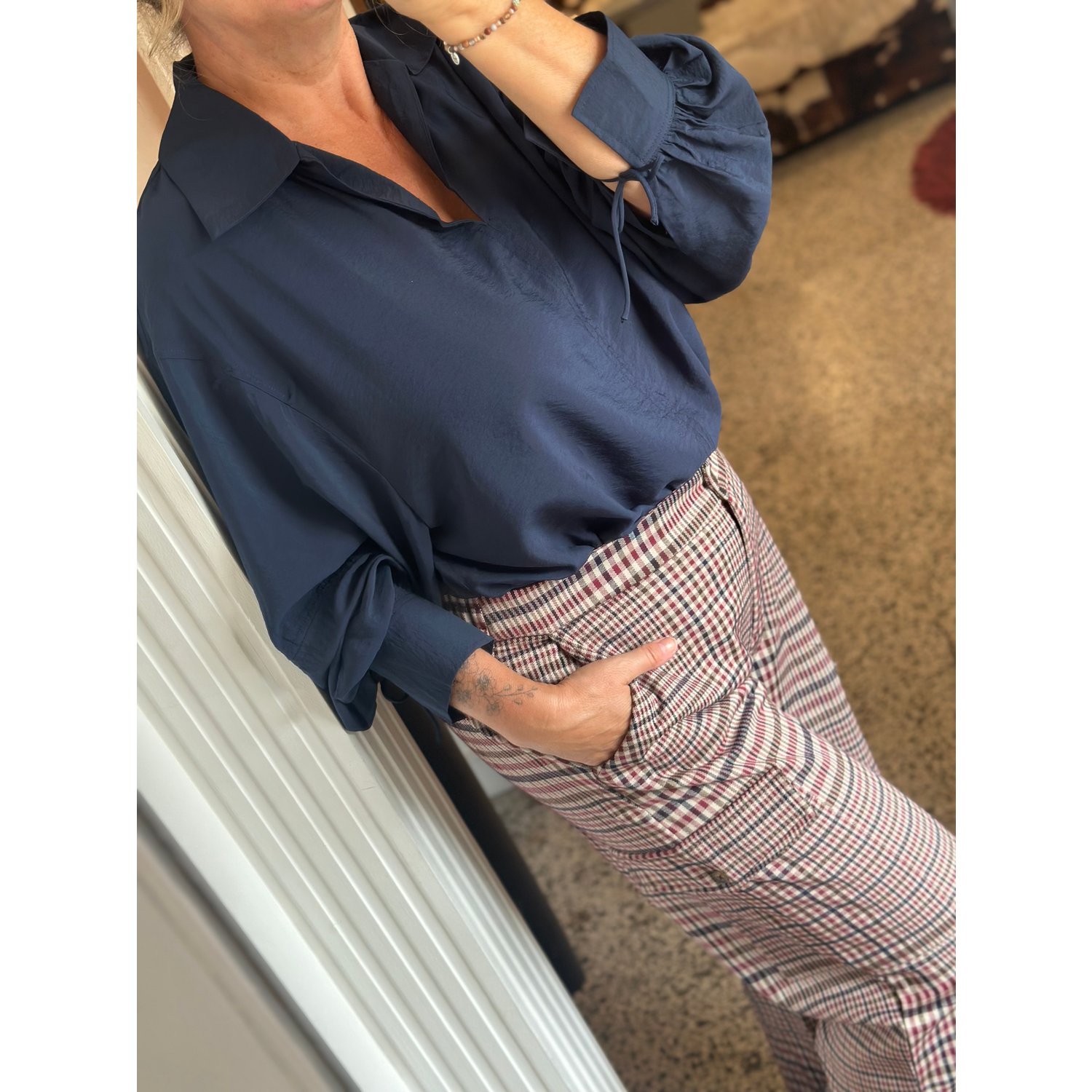 ICHI IHLuba SH Blouse Total Eclipse - Afbeelding 2