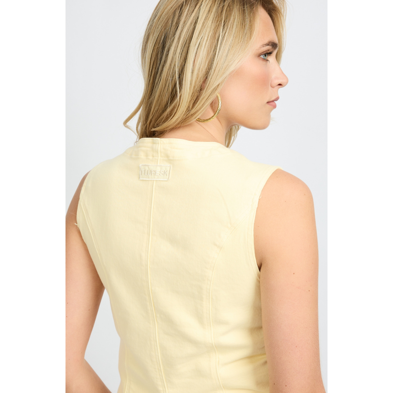 Fluresk Zeni Gilet Geel - Afbeelding 4