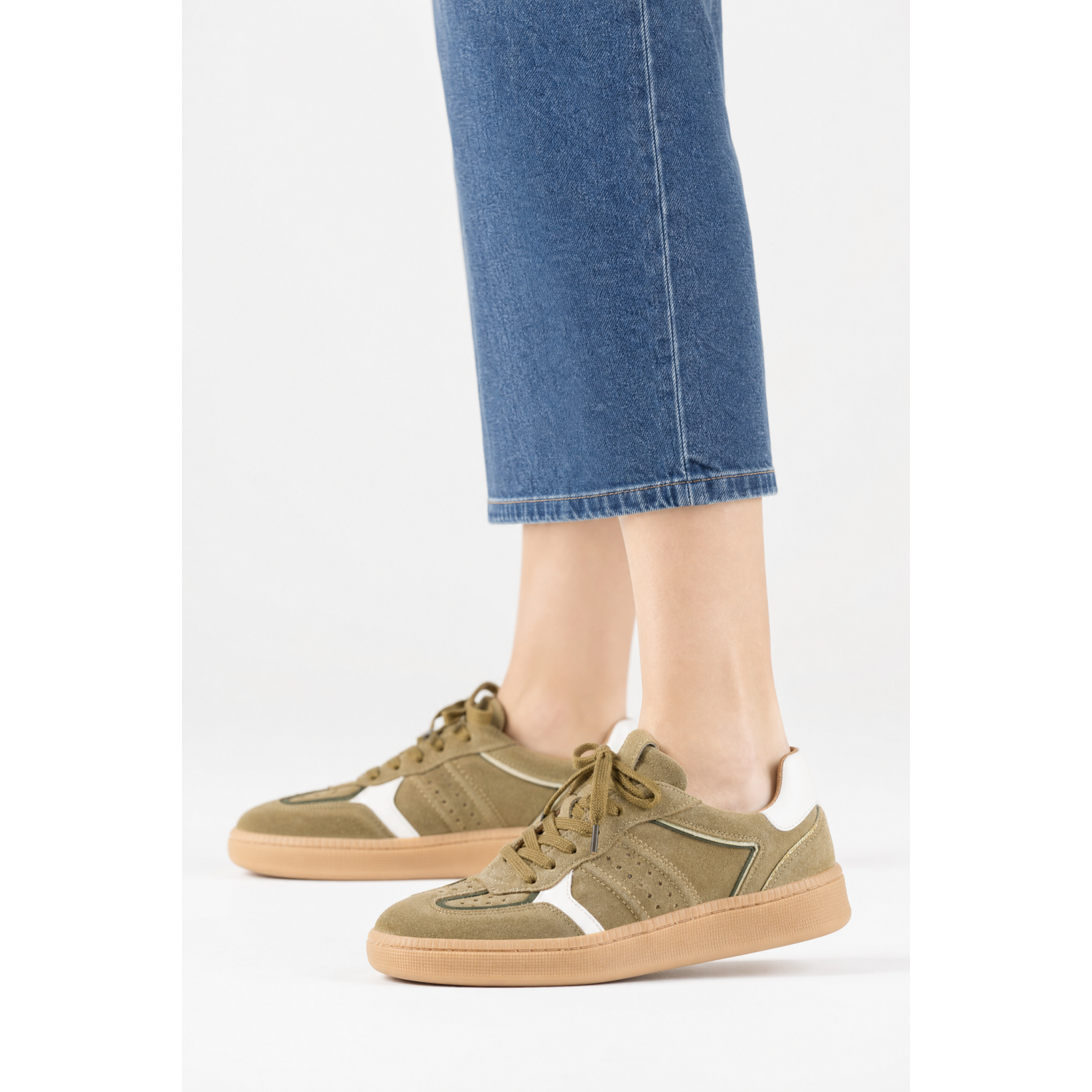 DWRS Maribel Sneakers Olive Off White - Afbeelding 4