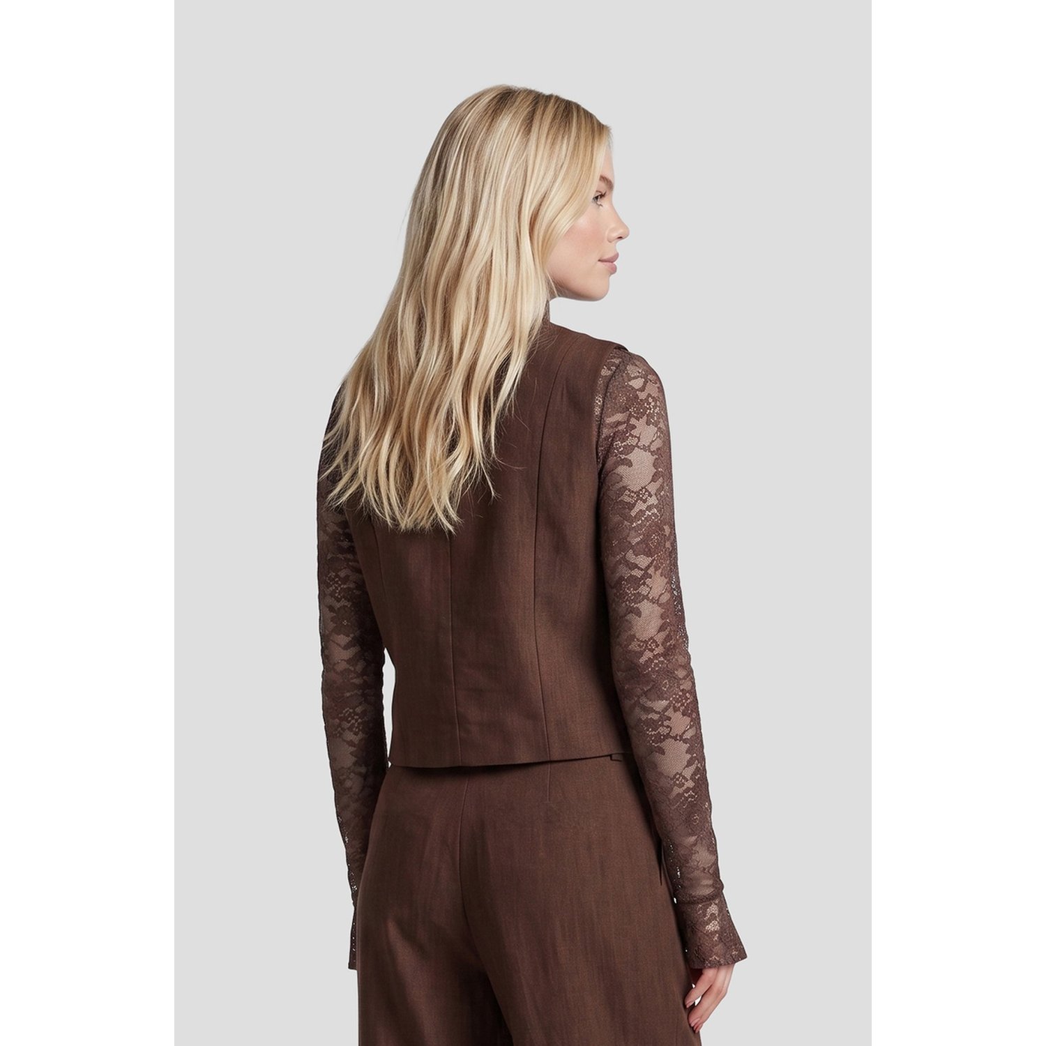 Fluresk Neva Gilet Mocha Brown - Afbeelding 2
