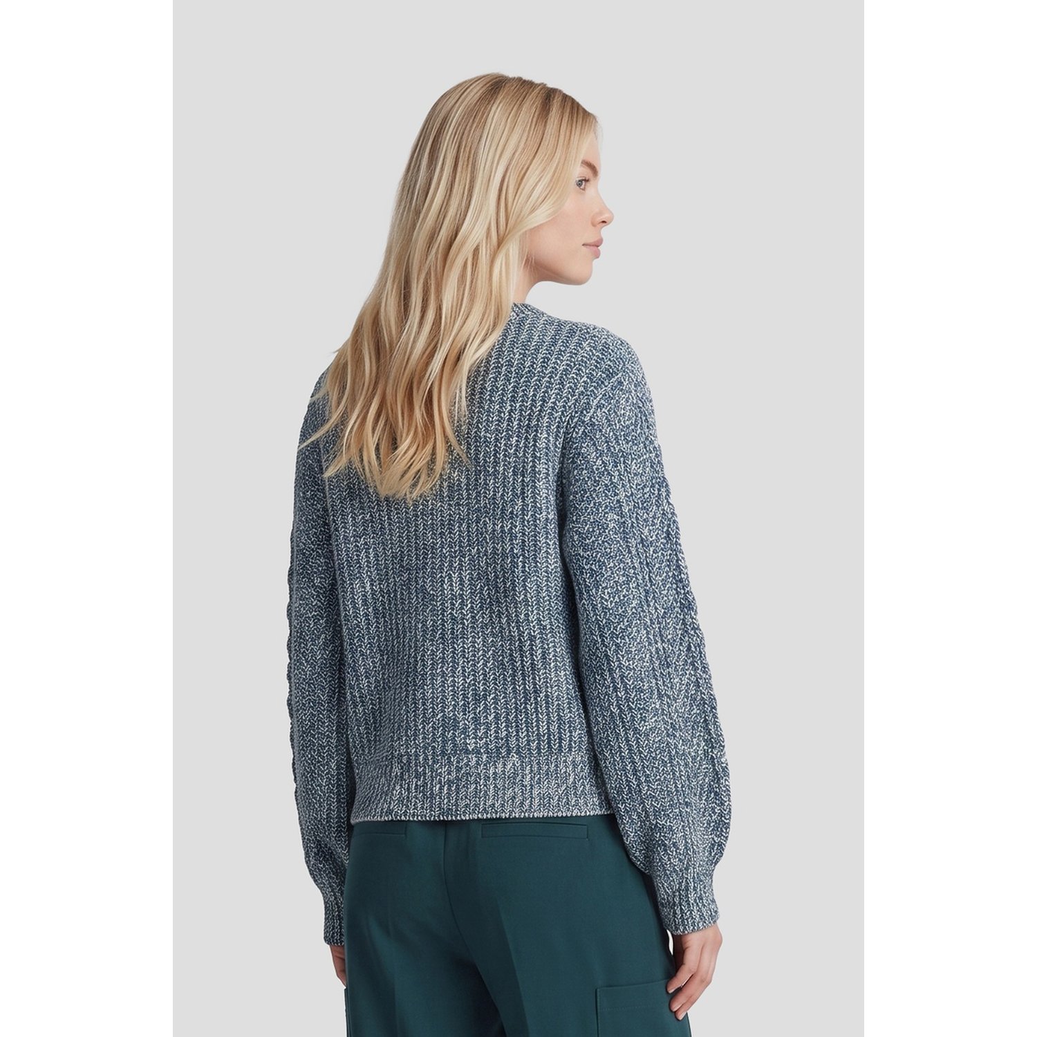 Fluresk Fenni Knit Sweater Azure Green/Wood Ash - Afbeelding 3
