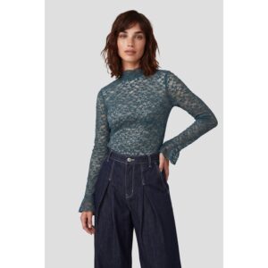 Fluresk Leena Lace Top Azure Green
