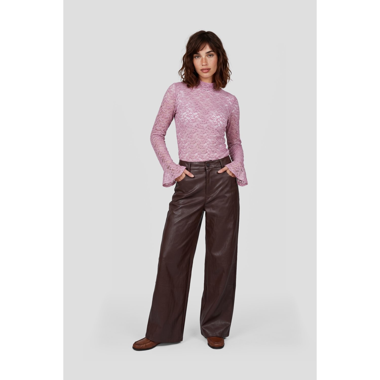 Fluresk Leena Lace Top Piggy Pink - Afbeelding 3