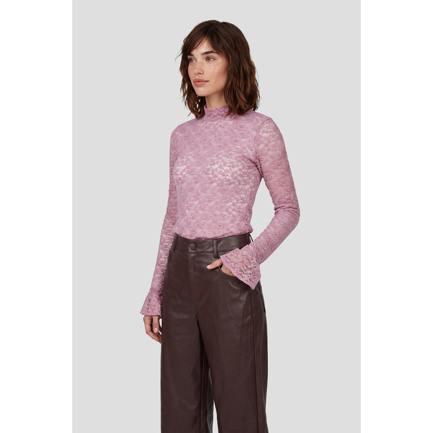 Fluresk Leena Lace Top Piggy Pink - Afbeelding 4
