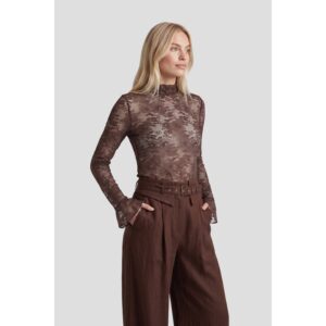Fluresk Hailey Lace Top Dark Chocolate