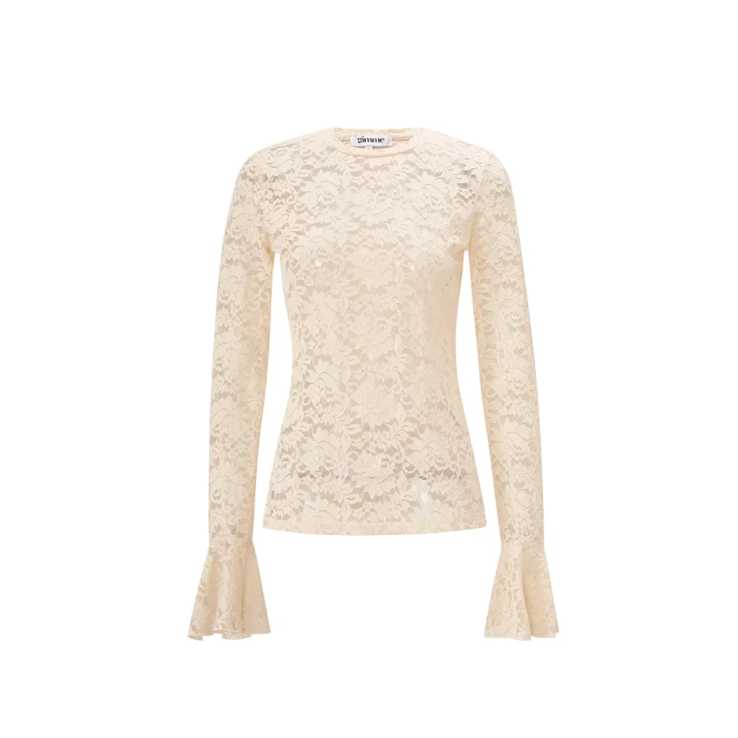 Gimme Lace Long Sleeved Top White