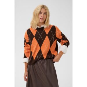 Culture CUArgyle Pullover Brown Argyle