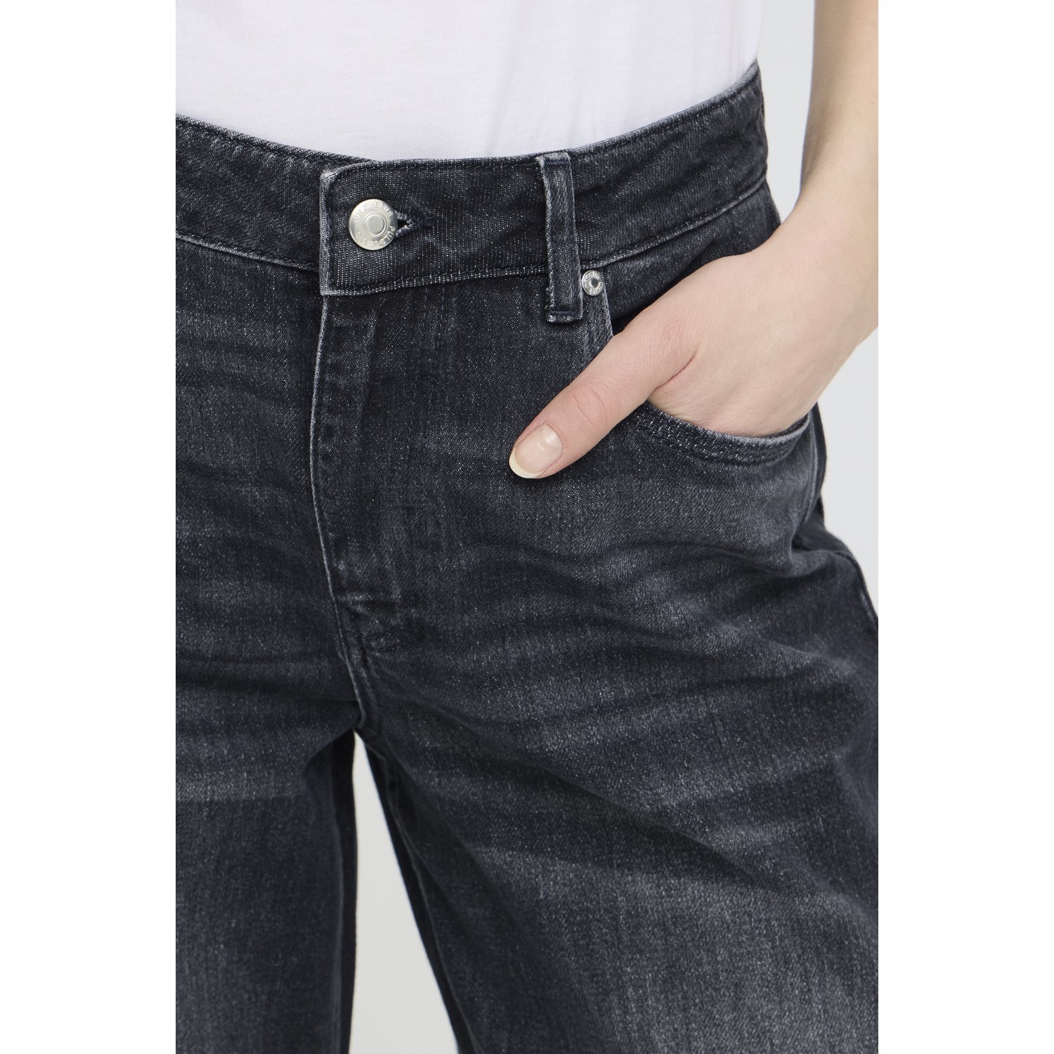 Pulz PZVega UHW Jeans Wide Leg Grey Blue - Afbeelding 4