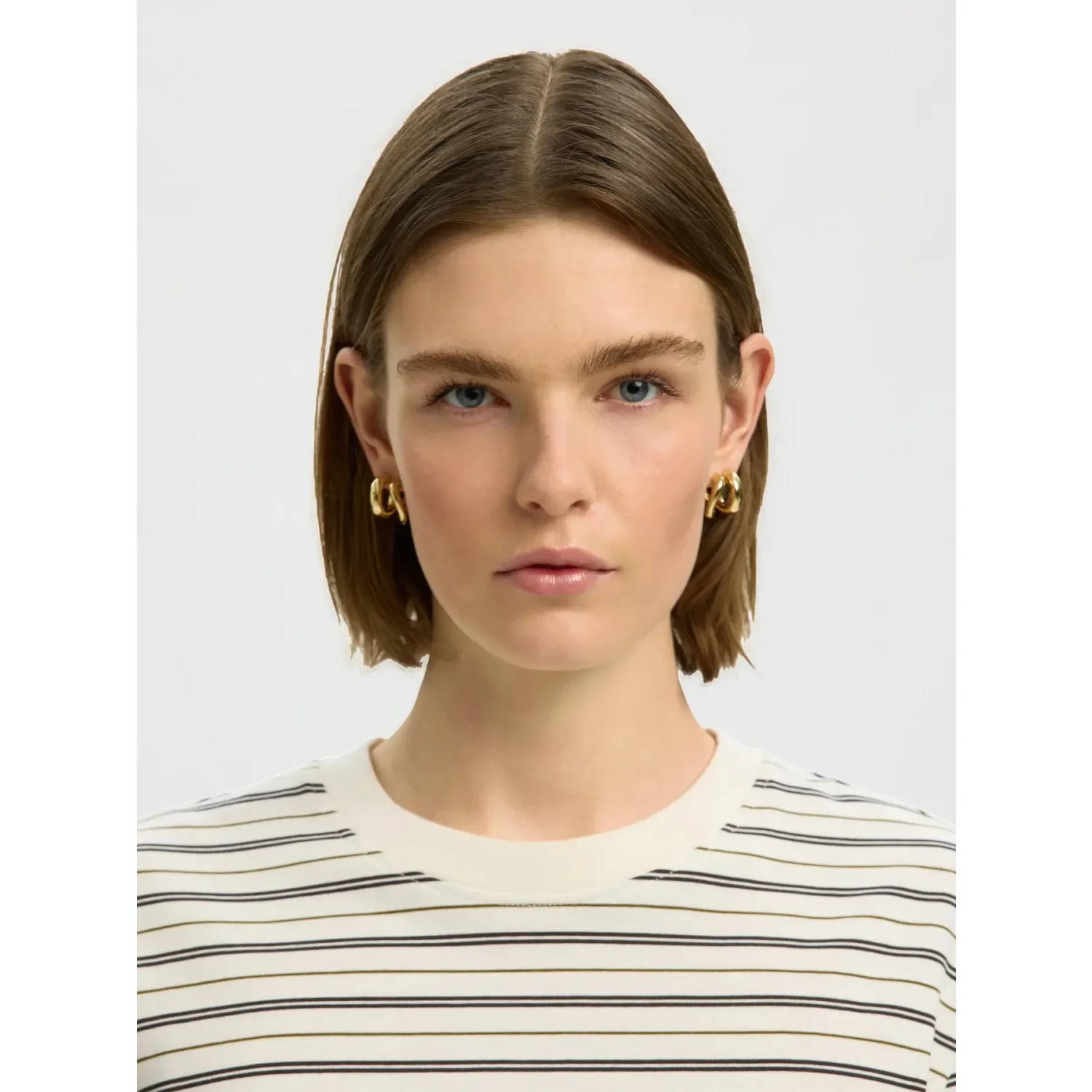 Selected SLWEssential LS Striped Boxy Tee Noos Delicioso Multi Stripe - Afbeelding 2