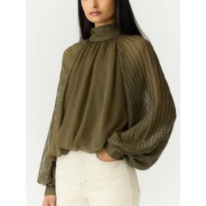 YAS YASOlera LS Top S. Noos Blouse Dark Olive