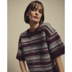 MSCH Copenhagen Lycie 2/4 Pullover STP Potent Purple/H Gray