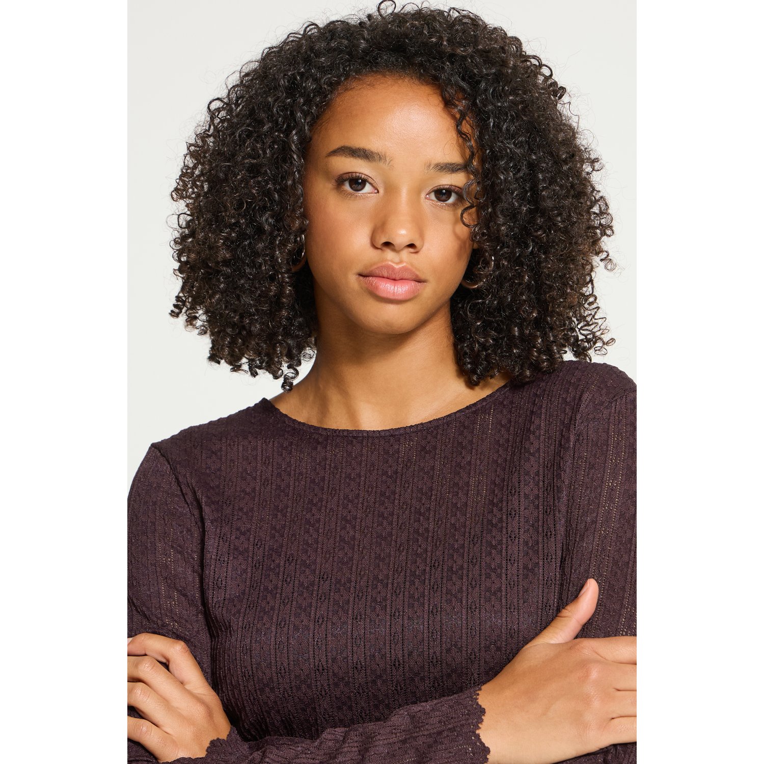 ICHI IHNojella LS Lace Top Fudge - Afbeelding 3