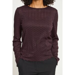 ICHI IHNojella LS Lace Top Fudge