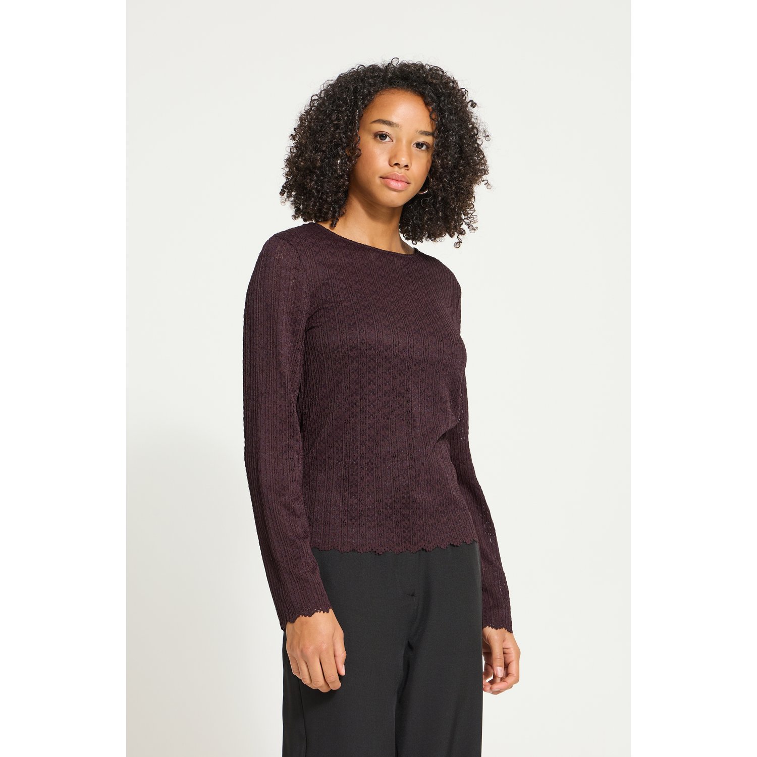 ICHI IHNojella LS Lace Top Fudge - Afbeelding 2