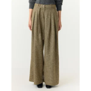 YAS YASGIMA HW Wide Pant Sepia Melange